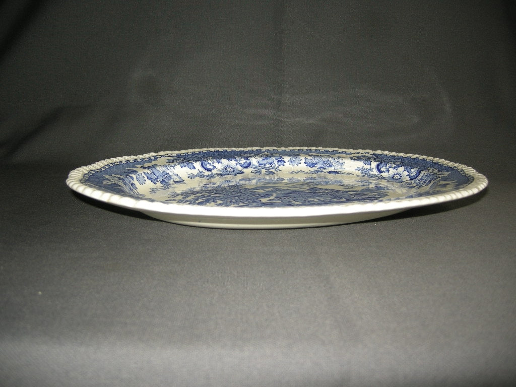 Woods Seaforth blauw vleesschaal 36,5 x 28,5 cm.