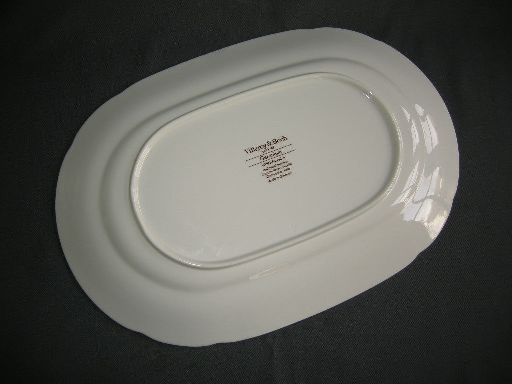 Villeroy & Boch Geranium vleesschaal 39,5 x 27 cm.