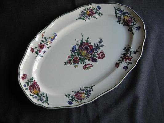 Villeroy & Boch Alt Strassburg nieuw stempel vleesschaal 40 x 25,5 cm. tulp