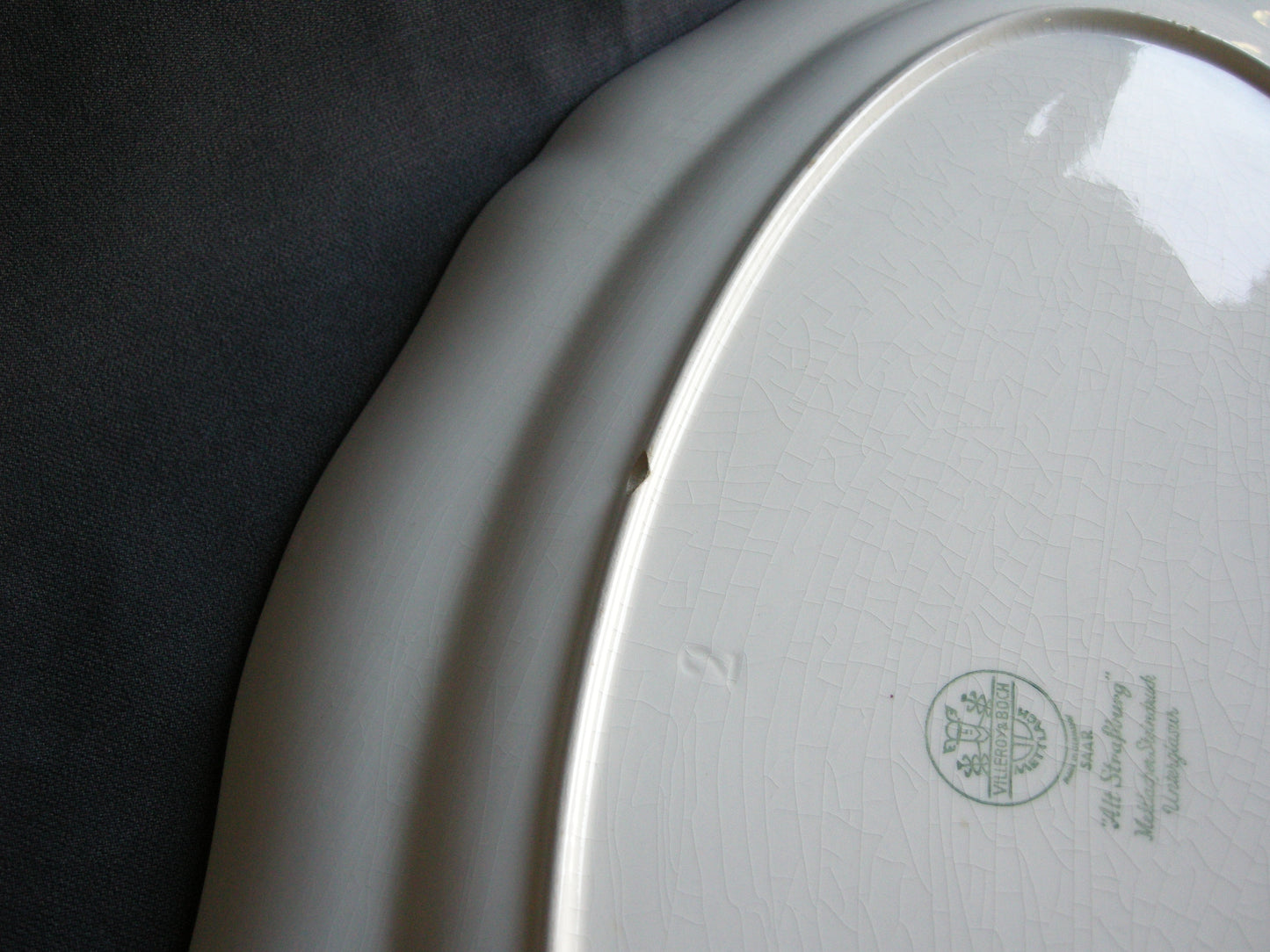 Villeroy & Boch Alt Strassburg oud stempel vleesschaal 45,5 x 30 cm.