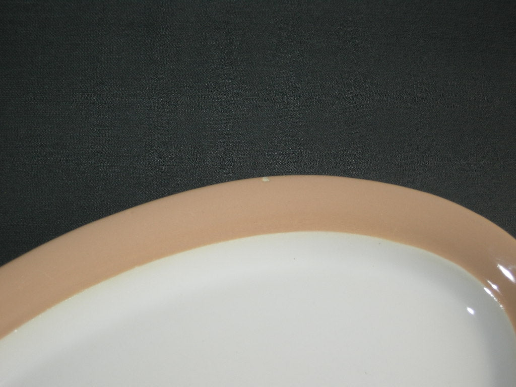 Huizen pastel zalmrose vleesschaal