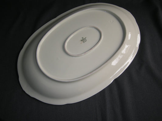 ZehScherzer 03908 roomwit relief / goud vleesschaal