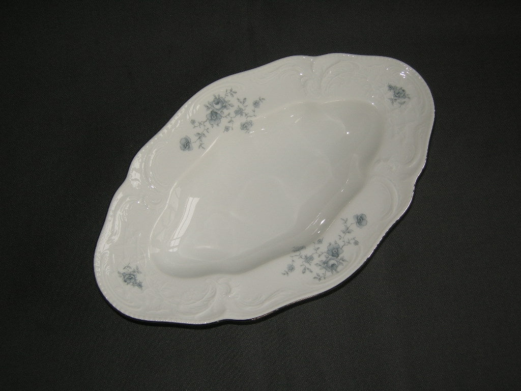 Rosenthal Sanssouci spierwit met blauw / grijze bloemetjes vleesschaaltje
