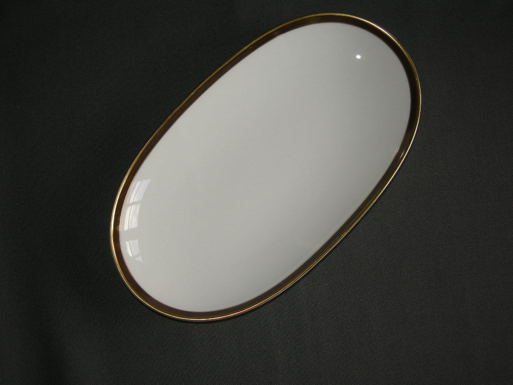 Thomas Medaillon bruin - goudkleurige decorrand vleesschaaltje