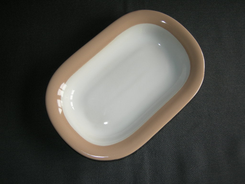 Huizen pastel zalmrose vleesschaaltje