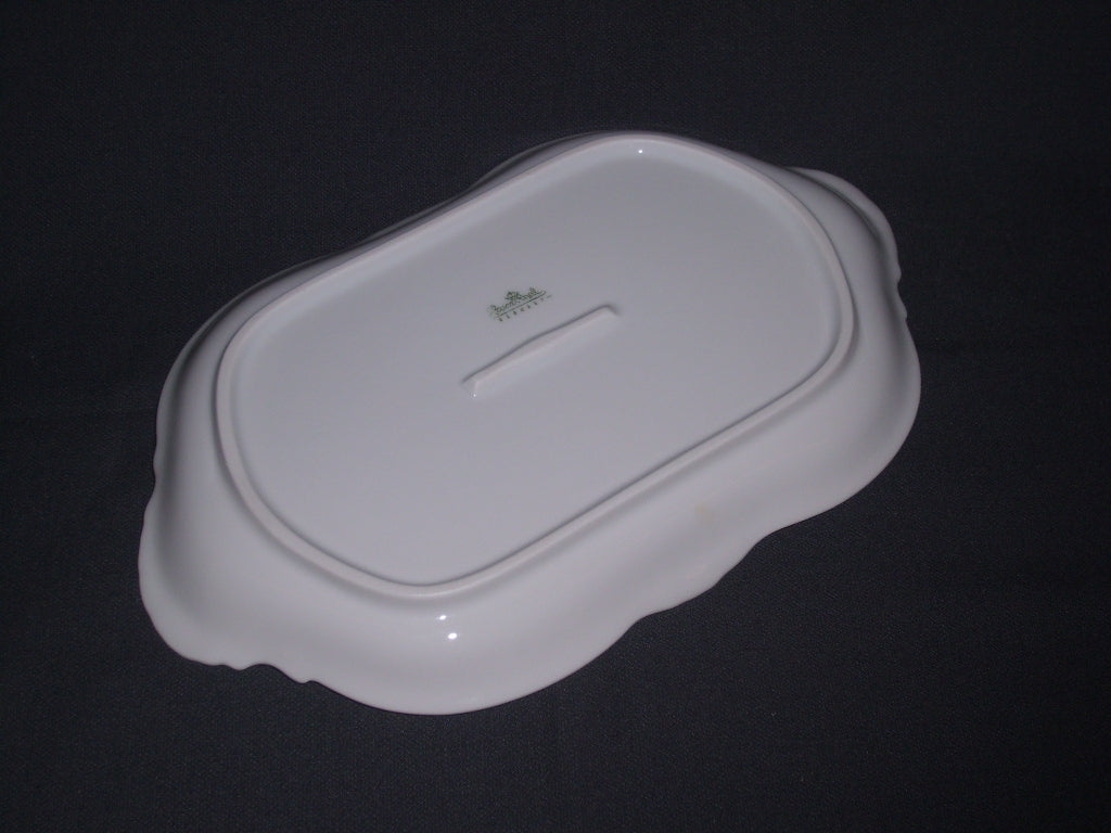 Rosenthal Sanssouci spierwit met bruin/rose roos vleesschaaltje