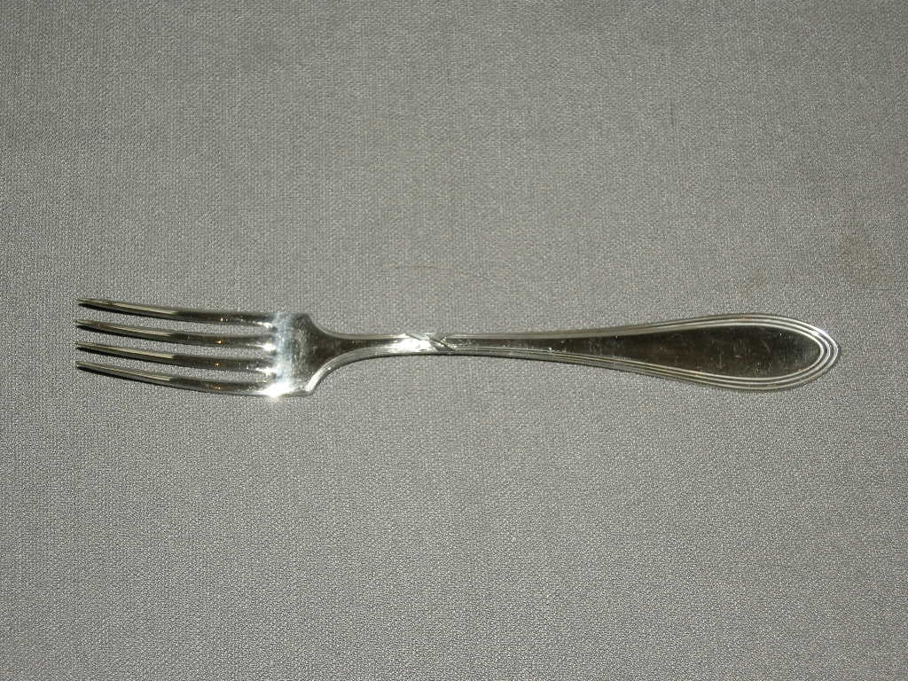 Wellner verzilverd vork lengte 20,7 cm.