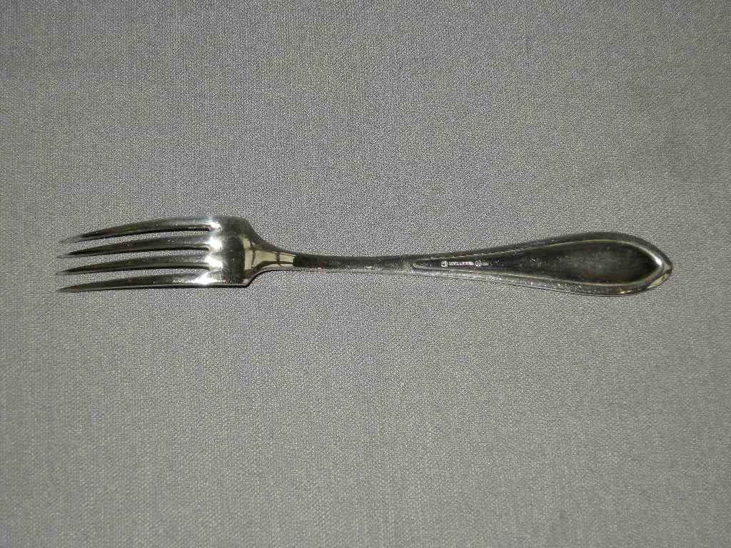 Wellner verzilverd vork lengte 20,7 cm.