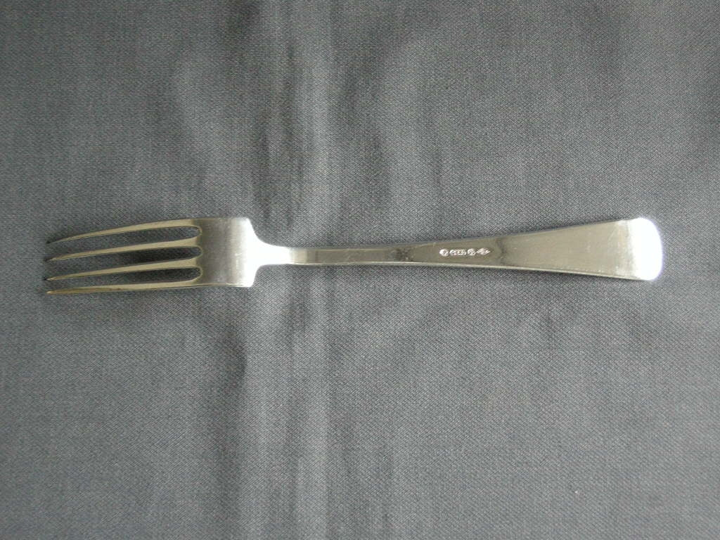 Gero verzilverd model 20 Haags Lofje vork 21 cm.