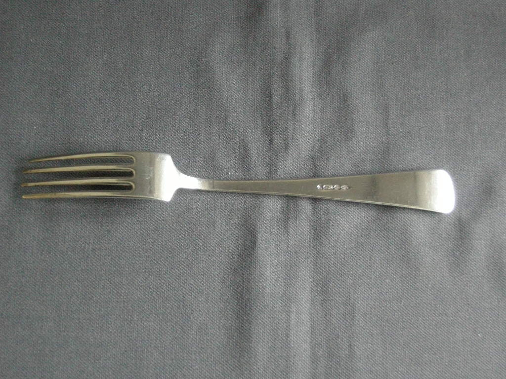 Gero verzilverd model 20 Haags Lofje vork 21 cm.