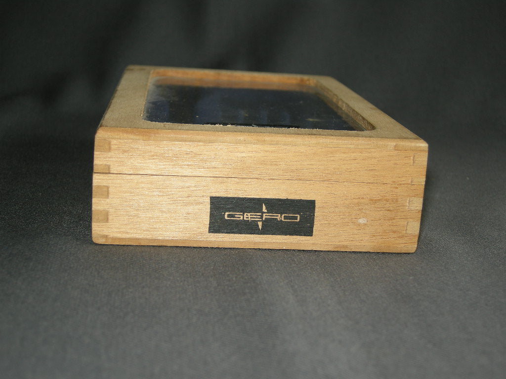 Gero Zilmeta model 718 puntfilet vorkjes 14,5 cm. in houten kistje