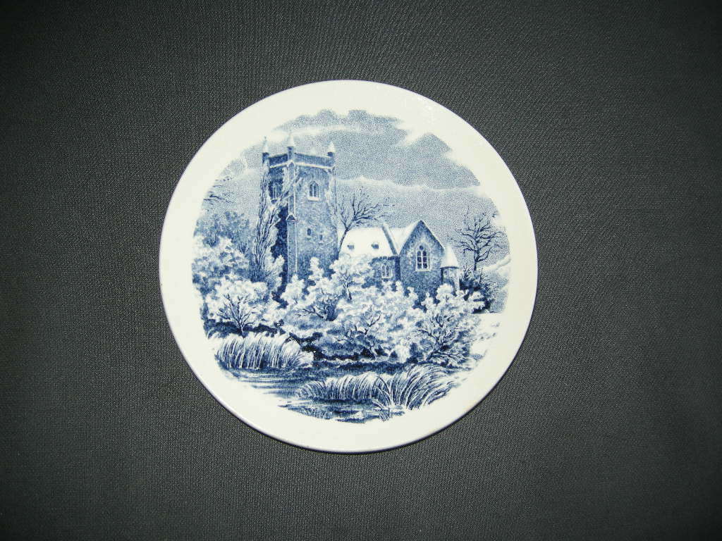 Ceramique Maestricht Delfts blauw 002. wandplaat 7 Landschap