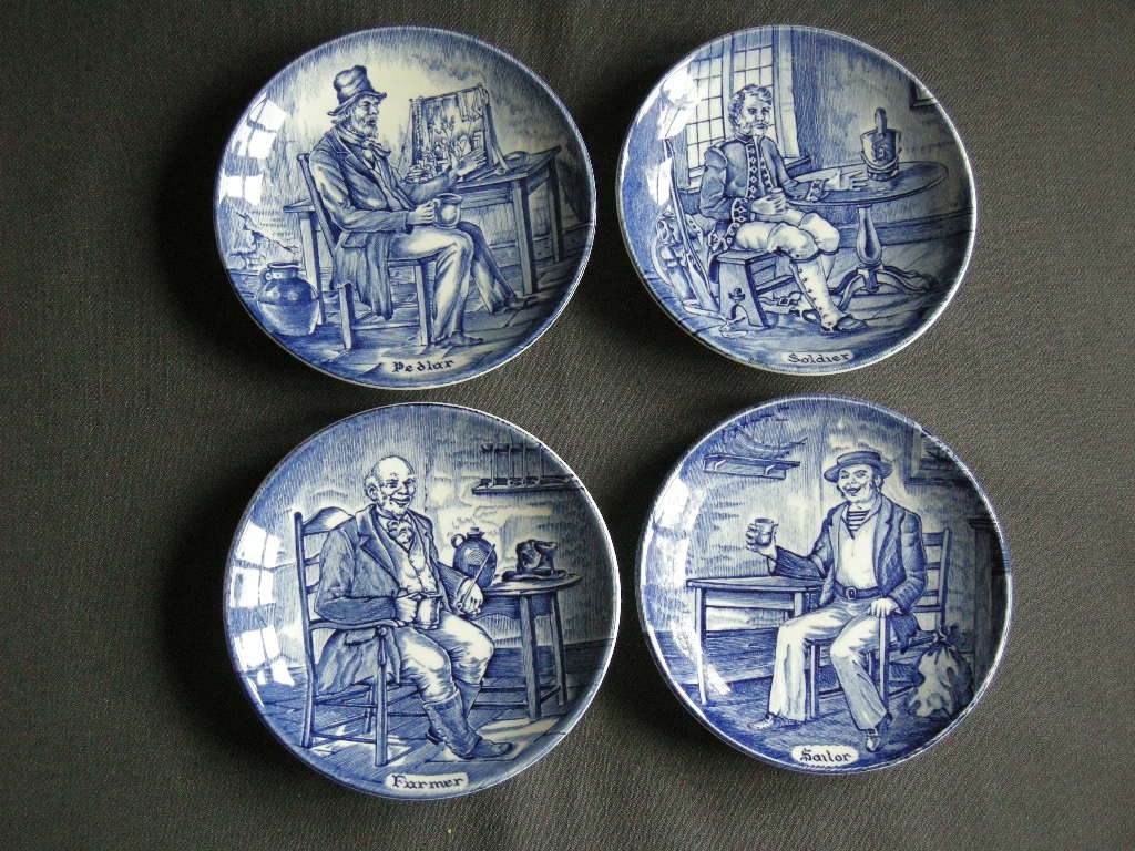 beroepen onderzetters blauw