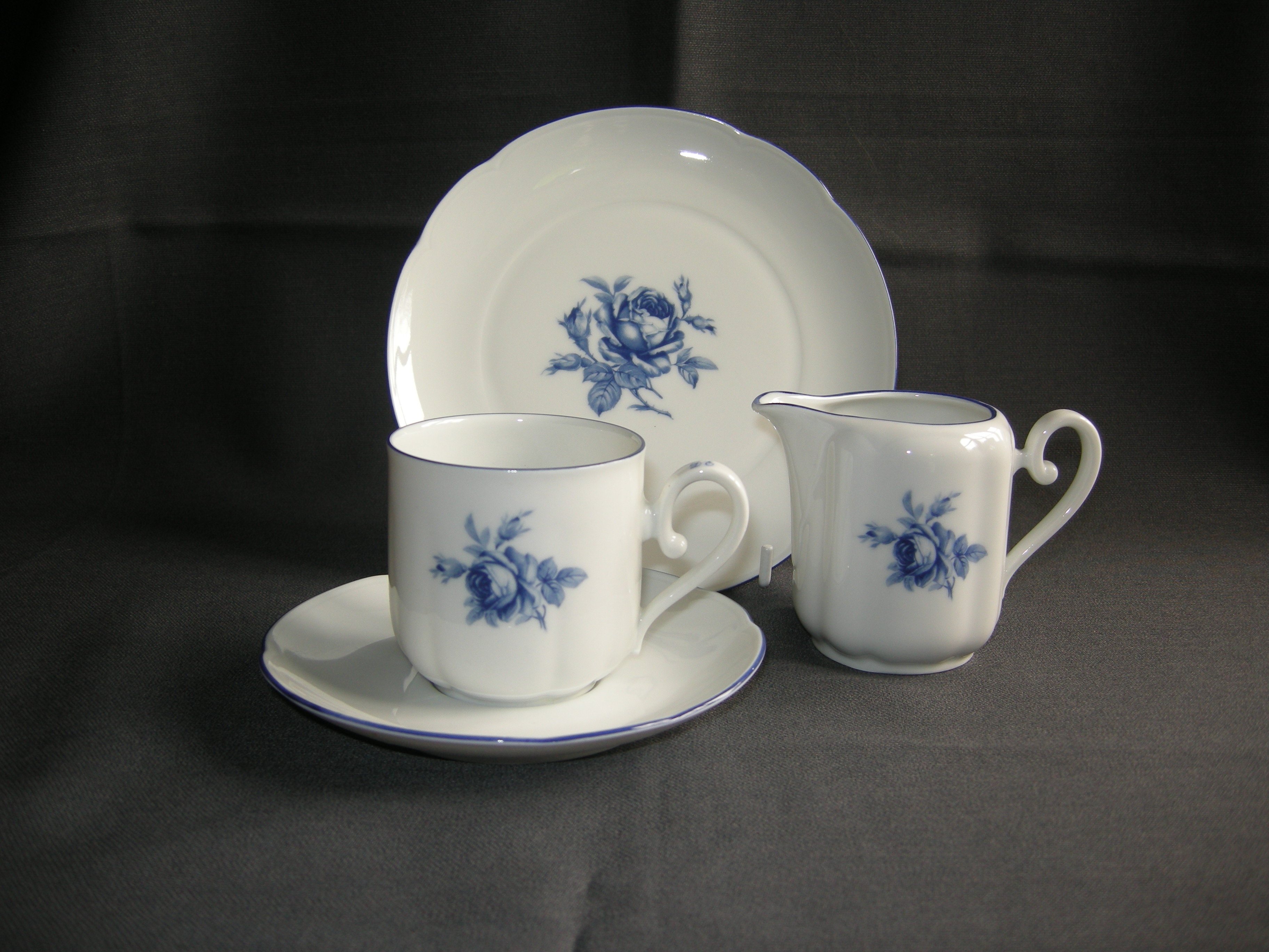 Inloggegevens Ik was mijn kleren trainer Servies spierwit met blauwe bloem (D.E.) Servies