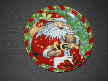 diverse Kerst 001 a. bord, doorsnee 20,5 cm.