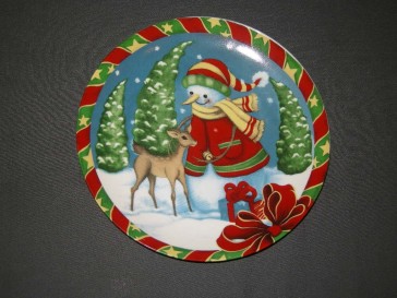 diverse Kerst 001 d. bord, doorsnee 20,5 cm.