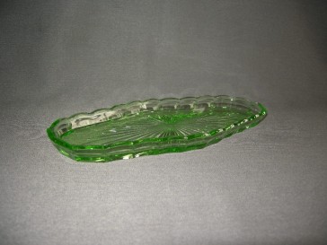 glas - kristal annagroen 001. schaaltje 25 x 12 x 2 cm.
