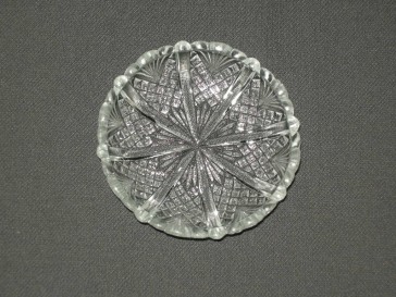Gebruikt glas - kristal petitfourbordjes 004. 1 bordje
