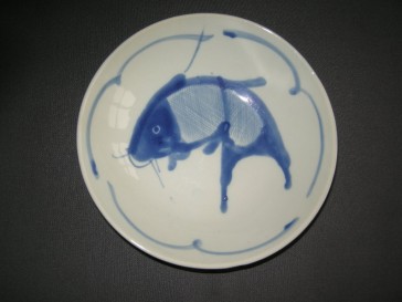 Chinees met decor Koikarper 004. doorsnee 18 cm.