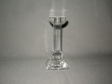 Gebruikt glas - kristal kandelaars + theelichthouders 005. Villeroy & Boch, hoogte 15 cm.