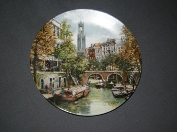 MOSA wandborden Grachten van Holland 006. De Utrechtse Oude Gracht