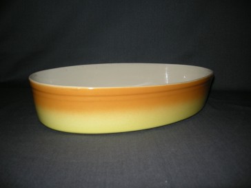 Petrus Regout parafeu oranje 007. ovale ovenschaal