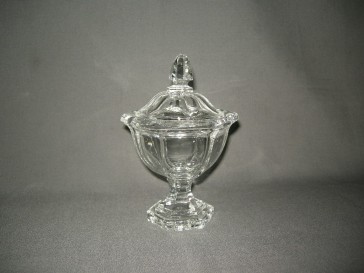gebruikt glas - kristal dekselschalen 008. bonbonschaaltje op voet