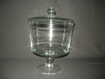 gebruikt glas - kristal dekselschalen 009. schaal op voet