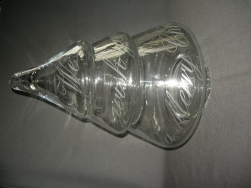 gebruikt glas - kristal Kerst 001. Riviera Maison 3-delige piramideschaal