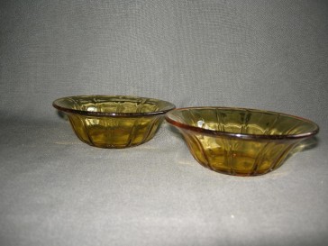 gebruikt glas - kristal geel 012. schaaltjes