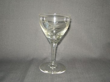 gebruikt glas / kristal glazen 012 a. 4 glaasjes O7 cm.
