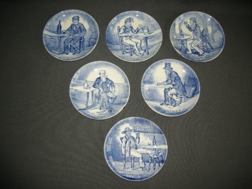 Boch Delfts 013. Set van 6 onderzetters