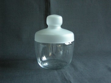 gebruikt glas - kristal dekselschalen 013. Floris Meijdam pindadoosje / bonbondoosje