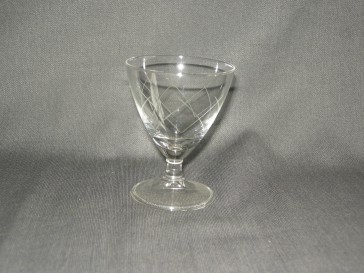 gebruikt glas / kristal glazen 014 c2. 3 portglaasjes