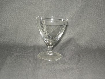 gebruikt glas / kristal glazen 014 c1. 6 portglaasjes