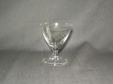 gebruikt glas / kristal glazen 014 d1. 6 borrelglaasjes