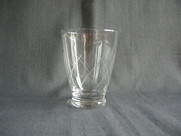 gebruikt glas / kristal glazen 014 e. 5 waterglazen