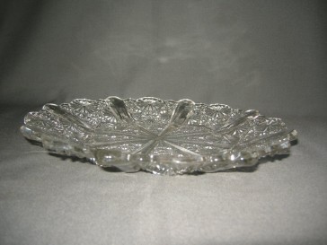 Gebruikt glas - kristal presenteerschalen 015. schaal met schulprand
