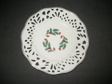 diverse Kerst 018. presenteerschaaltje met ajourrand