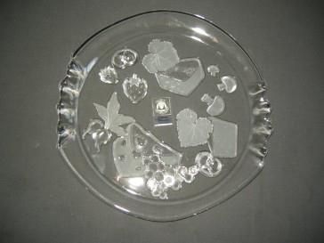Gebruikt glas - kristal presenteerschalen 018. presenteerschaal voor kaas