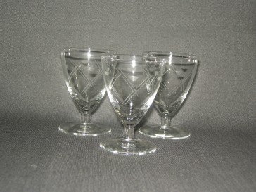 gebruikt glas / kristal glazen 022 c. 3 glazen