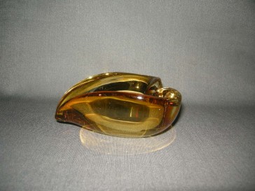 gebruikt glas - kristal geel 024. asbak