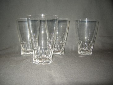 gebruikt glas / kristal glazen 025 a. 4 waterglazen