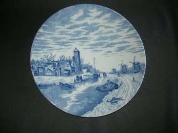 Mosa Delft decor 516, wandbord doorsnee 26,5 cm.