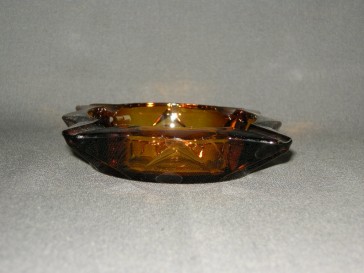 gebruikt glas - kristal geel 035. asbak