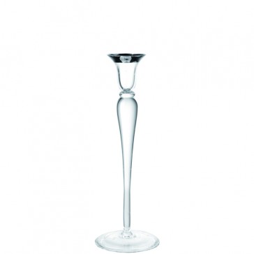 LEONARDO Tender kandelaar met zilverkleurig accent hoogte 27,5 cm