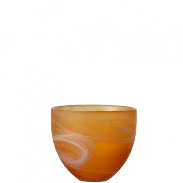 LEONARDO Mood theelichthouder hoogte 8 cm kleur amber