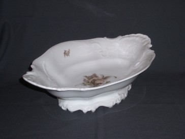 Rosenthal Sanssouci spierwit met bruin/rose roos broodschaal