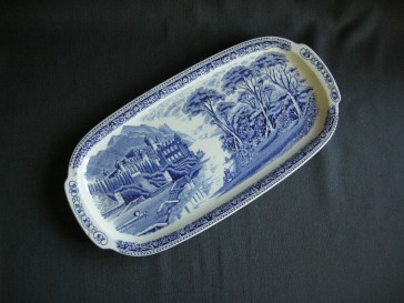 Royal Sphinx Old England blauw cake-schaal