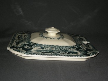 Societe Ceramique Victoria petrol deksel soepterrine